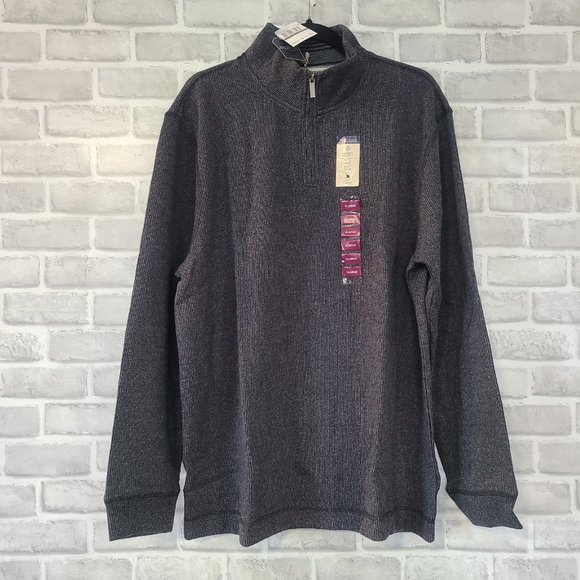 Method Mens Long Sleeve Quarter Zip Knit Sweater Black SZ XL NWT - Picture 1 of 9